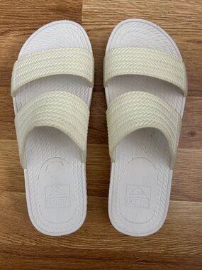 Reef Off-White Double-Strap Slide Sandals